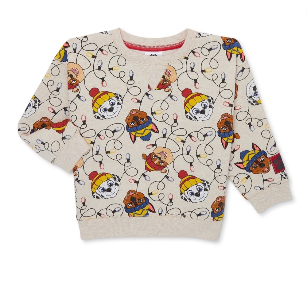 Nwt PAW Patrol Toddler Boy's Christmas Sweatshirt, Size 12 M